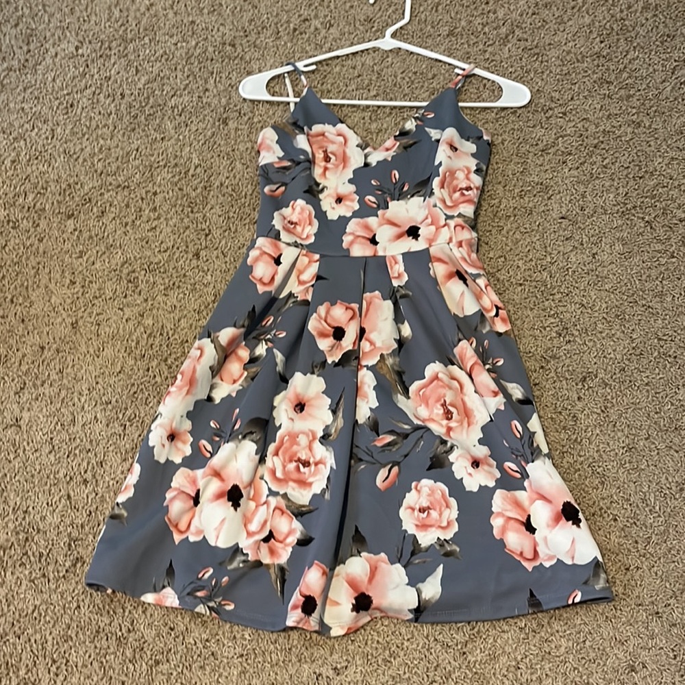 Light blue and pink dress